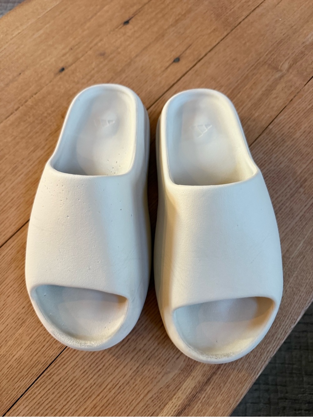 adidas Men's White Slide Sandals - Minimal Slip-On Comfort